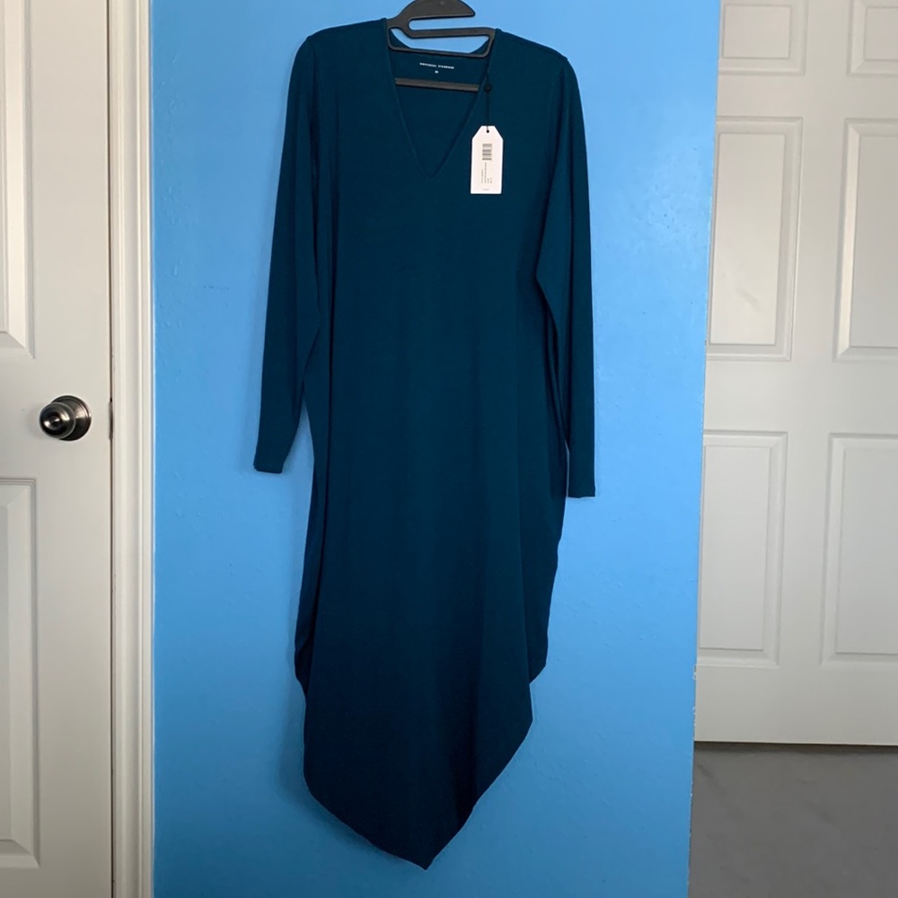 Universal Standard Long Sleeve V-Neck Geneva Dress in Storm Size XS (US 10-12)